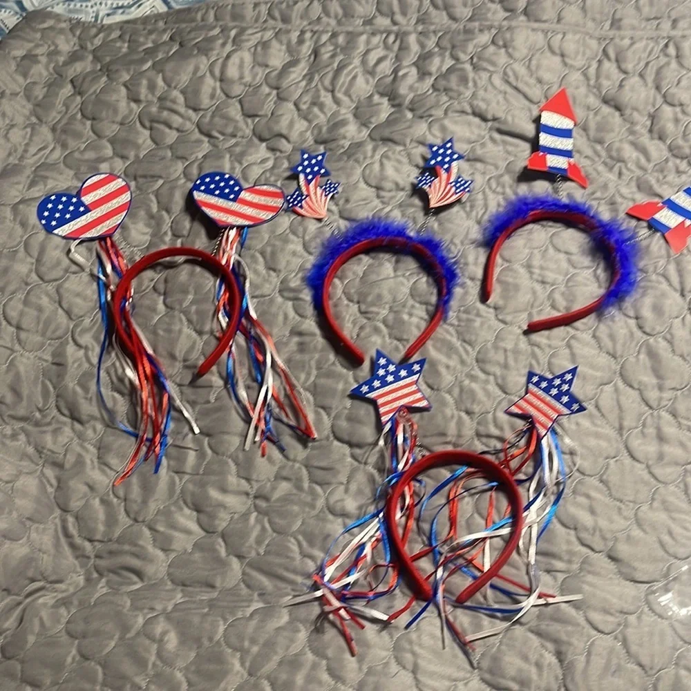 Set/8 patriotic headbands